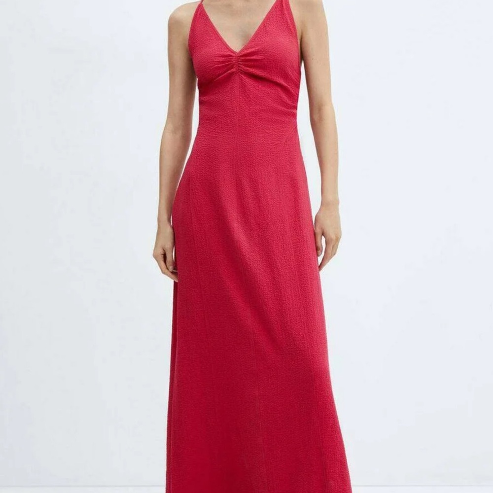 Elegant Red Maxi Dress Mango